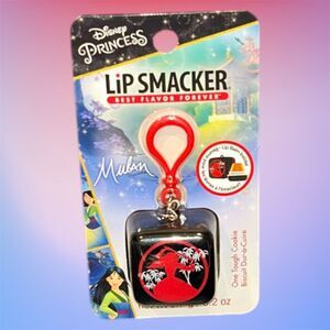 Disney Princess Mulan Lip Smacker Cube Lip Balm Keychain Clip One Tough Cookie